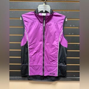 IN Sport Purple Black Cycling Vest Small Vintage